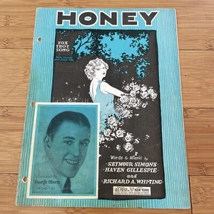 Vintage Sheet Music - Honey - 1928 Fox Trot Song Piano Ukulele Banjo - Picture 1 of 9