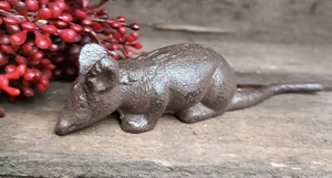 Kleine Maus die schnüffelt aus Gusseisen Rost Landhaus Shabby + NEU + - Bild 1 von 5