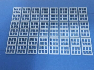 "O" Scale WINDOW - PACK of 24 3D PRINTED .7600" x 1.625" WHITE - Picture 1 of 4
