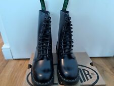 Solovair NPS shoes made in England 3 Eye Chukka black shoe s004-l37222bk