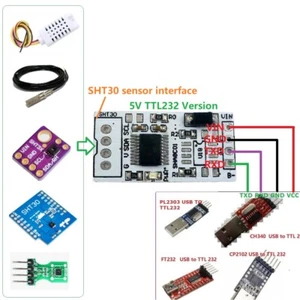 Sensor digital de temperatura y humedad 5V SHT30 RS232 TTL UART Modbus Rtu PLC - Imagen 1 de 14