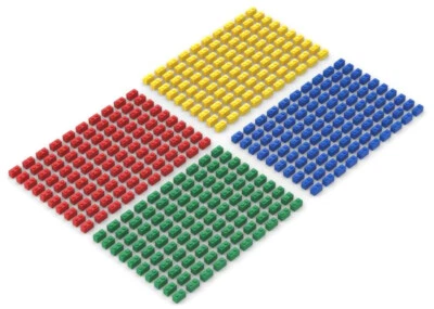 x400 NEW LEGO 1x2 Multi Color Bricks (3004,bulk,brick,city,building,school,art) - Image 1 of 4