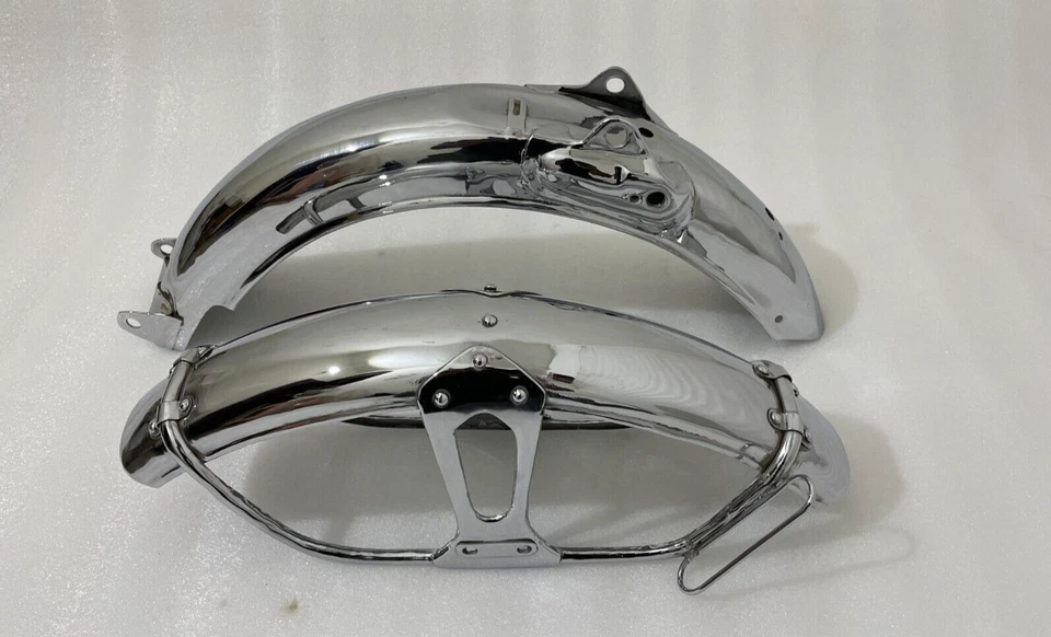 Juego guardabarros delantero y trasero Honda CL50 CL70 Scrambler acero cromado |Apto para Foto 1 de 4