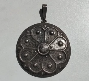 Vintage - alter runder 800er Silberanhänger Ø 5,2 cm - nordisch / skandinavisch? - Bild 1 von 3