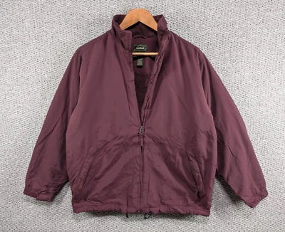 LL Bean женщин фиолетовый открытый туризм флис с подкладкой ветровка дождевик M - Изображение 1 из 4