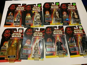 Star Wars Phantom Menace Darth Maul obi-wan kenobi qui -gon jinn Figur Set Lot - Bild 1 von 7