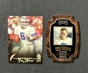 * Placas de artistas Playoff Contenders 1997 troqueladas negras #24 Troy Aikman ++++ - Imagen 1 de 2