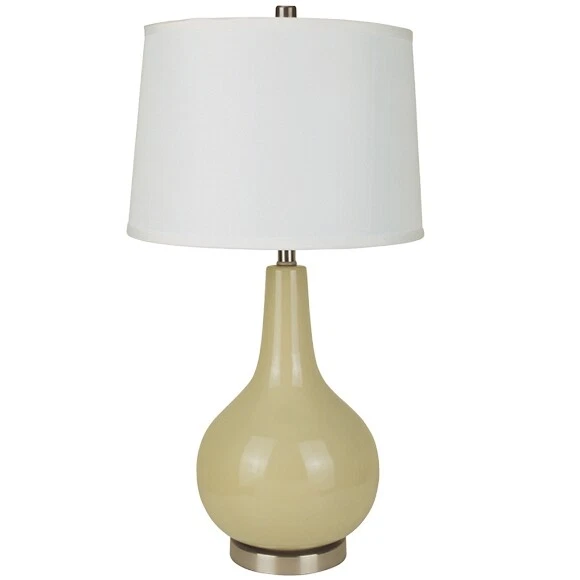 NUEVA Lámpara de Mesa Moderna Roja/Beige/Azul/Verde con Pantalla de Tela Blanca 28" 6202 Foto 1 de 1