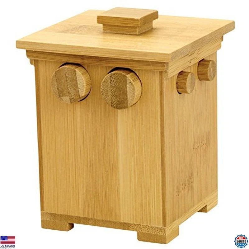 Caja de rompecabezas de bambú de madera - Rompecabezas de 1 pieza - Regalo único para amantes de los rompecabezas Foto 1 de 4