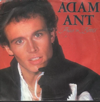 Adam Ant Puss N Boots 7" vinyl UK Cbs 1983 plastic label design b/w kiss the - Image 1 of 2