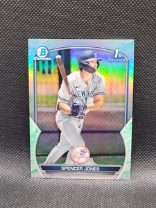 2023 Bowman Chrome SPENCER JONES rifrattore bagliore lunare 1° RC New York Yankees - Foto 1 di 2