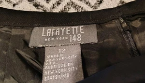 Lafayette 148 Size 12,  Pencil Skirt Black Midi Lined Classic Luxury - Picture 1 of 8