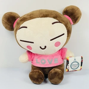 Vooz Pucca Plüsch Stofftier Puppe sitzend rosa Liebe Shirt koreanischer Anime Neu mit Etikett 9 Zoll - Bild 1 von 12