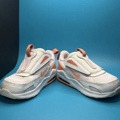 NIKE Air Max Bolt White & Pink Peach  Infant Baby Toddler Girl Sneakers Size 7C - Image 1 of 4