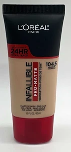 L'Oreal Pro Matte Foundation ~ 104.5 Nude Buff ~ Sealed ~ 1 FL OZ ~ FAST SHIP - Picture 1 of 2