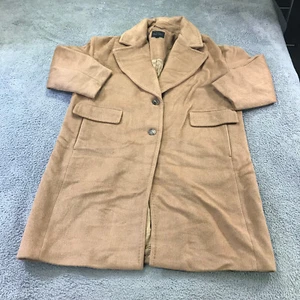 Banana Republic Sunday Coat Womens 2XL XXL Camel Wool Alpaca Peacoat Jacket - Picture 1 of 11