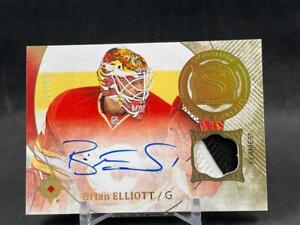 2016-17 UD ULTIMATE COLLECTION BRIAN ELLIOTT SML-BE LAUREATES PATCH AUTO 75/99
