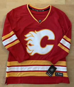 Calgary Flames Fanatics Home Breakaway Jersey NHL Red Jersey Women’s Medium NWT