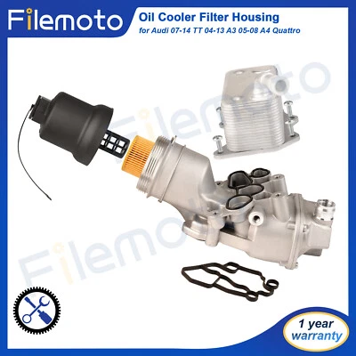 Oil Cooler Filter Housing for Audi 07-14 TT 04-13 A3 05-08 A4 Quattro 04-07 Golf - Image 1 of 4
