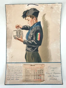 Calendario Fascista Dudovich PNF Cassa Risparmio Province Propaganda Fascismo - Foto 1 di 7