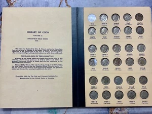 1946-1955 ROOSEVELT SILVER DIME SET IN LIBRARY OF COINS ALBUM - BEAUTIFUL COINS - Picture 1 of 5