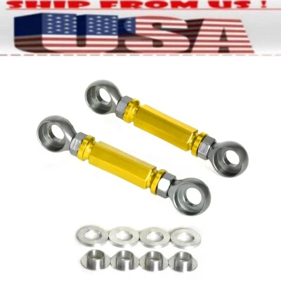 ESLABÓN DE BAJADA AJUSTABLE ORO EE. UU. PARA KAWASAKI NINJA ZX10R ZX6R ZX14R 250 300 400 Foto 1 de 4
