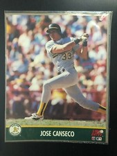 1991 Impel Line Drive Action Photo Jose Canseco Oakland Athletics never opened