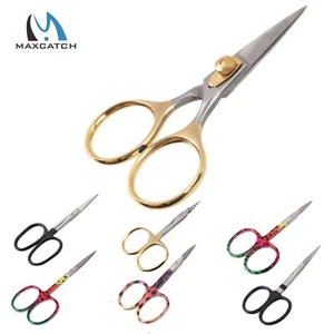 Maxcatch Fishing Fly Tying Scissor Tools Stainless Steel All Size Straight Blade - Picture 1 of 12