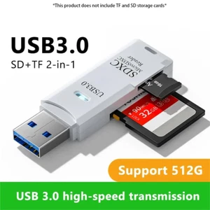 2 In 1 USB 3.0 Card Memory Reader High Speed SD SDHC SDXC Micro Writer Adapter - Picture 1 of 9