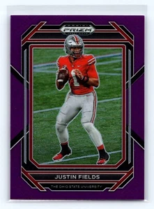 2023 Panini Prizm Draft Picks Justin Fields Purple Prizm /75 SP Chicago Bears - Picture 1 of 2