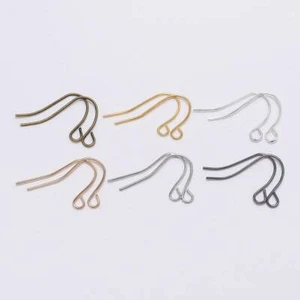 100pcs 21x12mm Metal Earring Hooks Drop Dangle Ear Jewellery Making Finding DIY - Picture 1 of 12