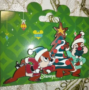 Christmas Tree Chip Dale Santa Claus Disney Land Paris DLP Dec 2023 Jumbo Pin - Picture 1 of 5
