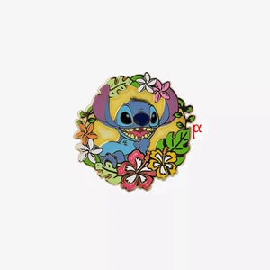 Disney Lilo & Stitch Stitch Retrato Verano Primavera Floral Esmalte Prendedor Exclusivo - Imagen 1 de 2