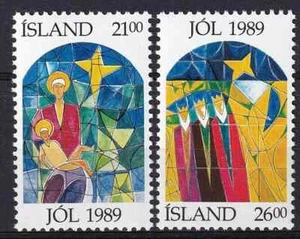 Islandia 1989 Yvert 665/66 Navidad MNH VF - Imagen 1 de 1