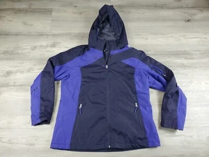 Free Country Jacket Women's Size L Blue Hooded Rain Radiance - Picture 1 of 14