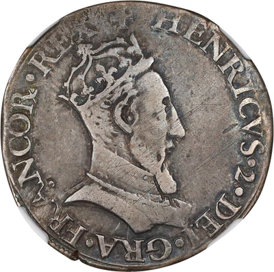 1550-A FRANCE HENRY II SILVER TESTON PARIS MINT NGC VF 30 - Image 1 of 4