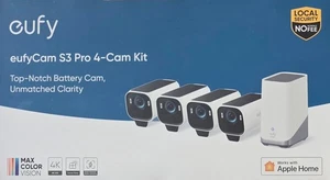EufyCam S3 Pro 4K 4-Cam Kit | Solor Power Home Security Camera System - Picture 1 of 4