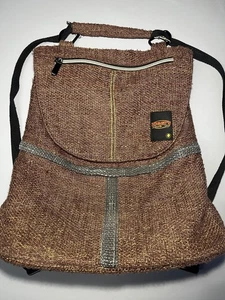 Dime Bags 70% Hanf Rucksack braun Backpack Ziggy's Smoke Shop verstellbare Träger - Bild 1 von 13