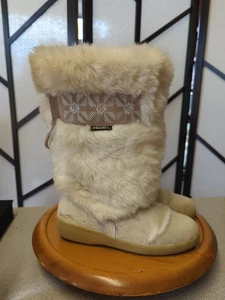 Oscar Sports weiße Kunstfell Leder Apres Taiga Stiefel Gr. 37 Made in Italy - Bild 1 von 7