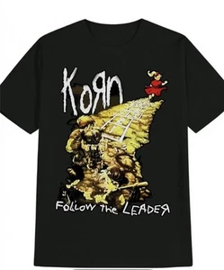 Korn Follow The Leader T Shirt UK Size Large Black Festivals Gigs - Picture 1 of 2