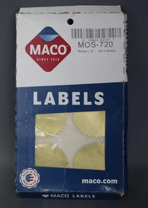 Maco Tag & Label Notarial Seals Award -42 Etiketten / Siegel - Bild 1 von 3