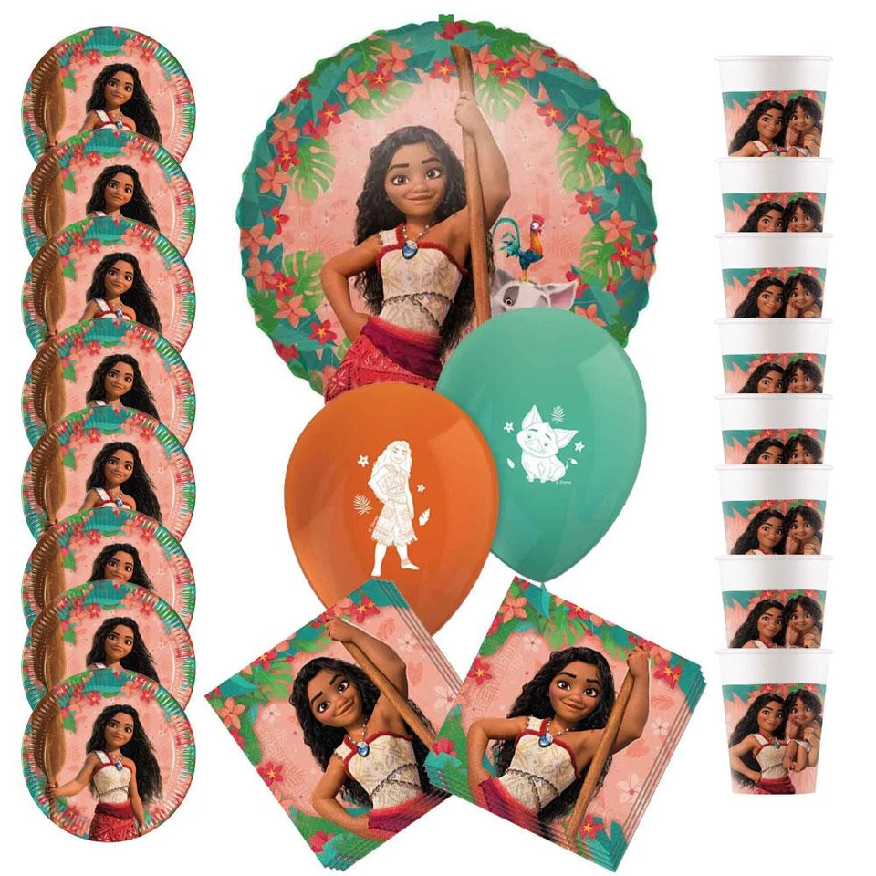 Moana Birthday Party Supplies, Plates, Cups, Decorations, Balloons - Image 1 of 1