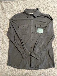 Magellan Fish Gear Campfire Shacket Flannel Button Up Charcoal Gray Flex Lg T9 - Picture 1 of 6