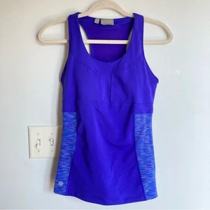 Athleta Womens S Purple Racerback Tank Built In Bra Back Pockets Sporty Athletic - Picture 1 of 10
