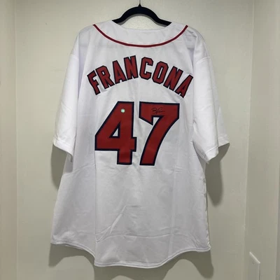 Camiseta deportiva de béisbol autografiada/firmada de Terry Francona de los Medias Rojas de Boston  Foto 1 de 4