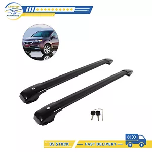2Pcs For Mercedes-Benz GLK 270 GLK350 Roof Rack Cross Bar Black Rail w/ Lock USA - Picture 1 of 24