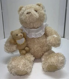 Gund NURSERYTIME BEAR Tlking Animated Tan Fuzzy 17in Plush with Baby - Picture 1 of 8