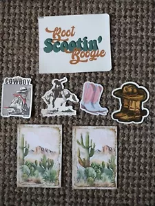 5 x Cowboy Stickers plus 2 craft cards - Bild 1 von 2