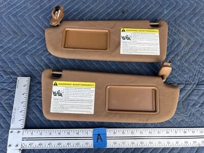 2005-2011 Audi A6 Sun Visor Shade Pair Tan Left & Right Sunvisor OEM #1ZJ - Image 1 of 4