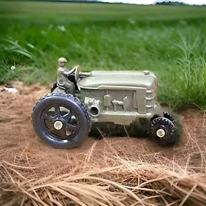 Vintage BANNER Plastic Toy Tractor w Farmer 3" - Picture 1 of 7